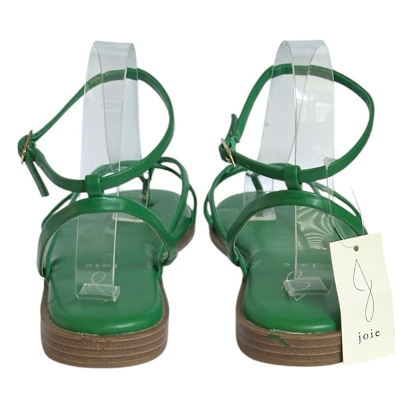 Joie Vida Green Strappy Sandals Women’s 8M Toe Loop Ankle Strap Flat 1” Heel NWT - Picture 3 of 9